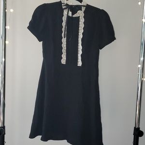 Forever 21 black w/white lace dress size small